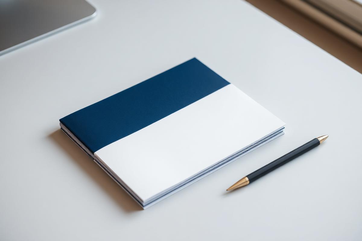 Printed trade catalogue booklet on a desk